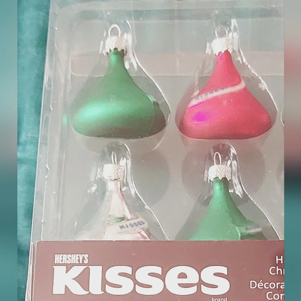 Herheys X Kurt Adler Kisses Glass Ornaments